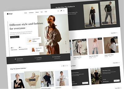 Shopify Website Design application ui design ecommerce online shop ui ux web website