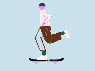 skater character illustration person simple skate skateboard skater