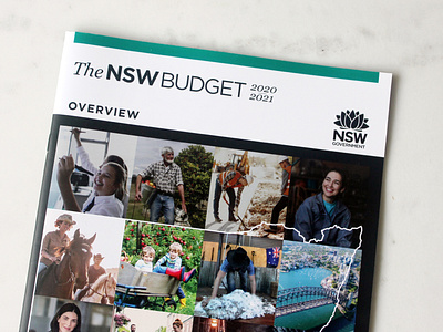 NSW Budget layout design book branding graphic design layout design report