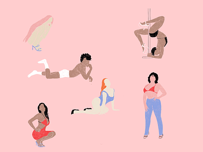 babes bodies body characters doodles illustration procreate sexy sketch
