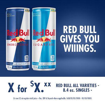 Red Bull - Temporary Price Reduction (TPR) Banner Design branding design digital marketing graphic design photoshop web banner design