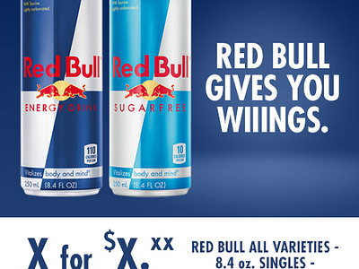 Red Bull - Temporary Price Reduction (TPR) Banner Design branding design digital marketing graphic design photoshop web banner design