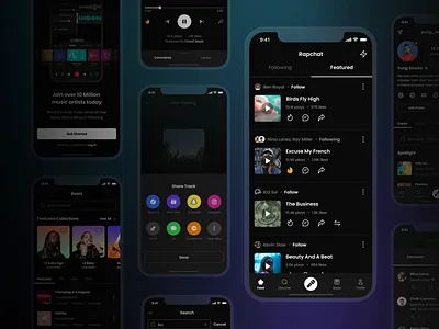 Rapchat animation design fireart fireart studio interaction motion motion design ui