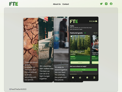 "Feed The Earth" mobile app UI/UX app app design design figma graphic design icon logo mobile app ui ui design uiux user experience user interface ux website