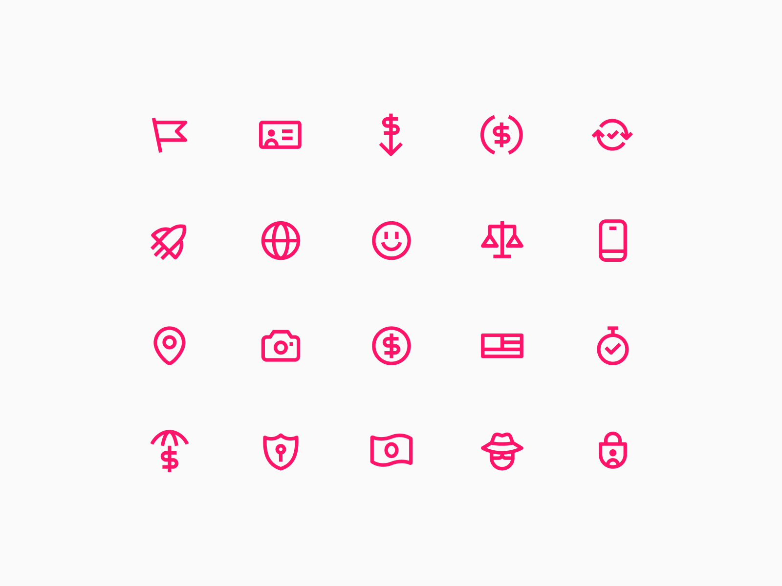Simple iconography for global payments