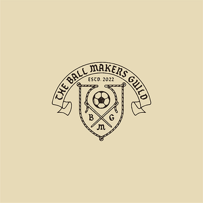 The Ball Makers Guild badge branding champions design football graphic design heraldry illustration league logo soccer vintage