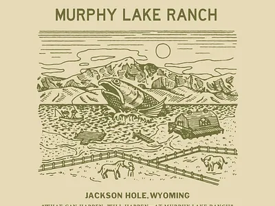 Murphy Lake Ranch badge branding cowboy design graphic design illustration logo mountains nature vintage western wild