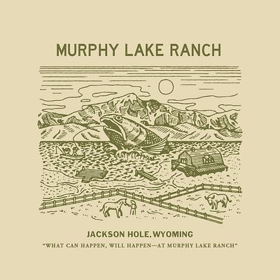 Murphy Lake Ranch badge branding cowboy design graphic design illustration logo mountains nature vintage western wild
