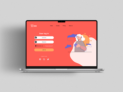 Online knitting course UI design app design graphic design illustration ui ux vector