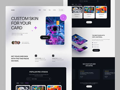 Skinny - Card Skin Landing Page Animation after effects animation banking card credit dard graphic design landing page market place motion graphics skin card ui uidesign uiux web design website