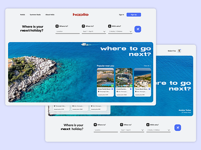 Holio Hotel Booking Site - Concept Shot booking design graphic design holiday hotel travel ui web webdesign website