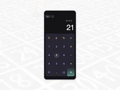 Daily UI Challenge | Calculator app calculate calculator calculator app calculator ui card daily challenge dark day 4 design figma glow gradients iphone minimal mobile ui ux