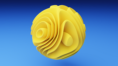 sphere🌟 3d art 3d modeling blender blender3d blue lowpoly sphere ukraine waves wavy yellow