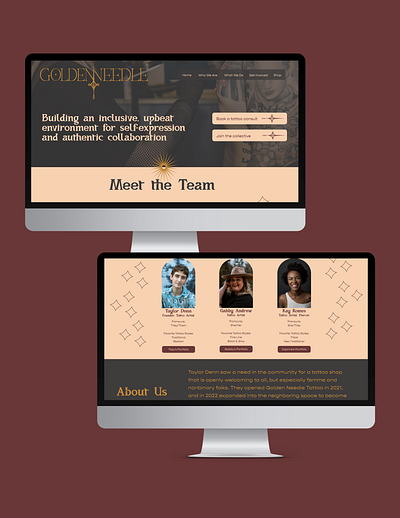 Golden Needle Web Design brand designer brand identity branding logo rebrand web design website