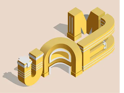 Saigon Slang Words: "Ủa em" 3d design graphic design illustration isometric saigon typography