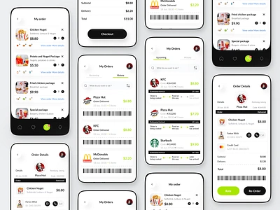 Mbadok - Order Delivery App app design big mac burger king cart checkout colonel sanders delivery email receipt fast food food app food delivery food delivery application food order kfc mcd mcdonalds mobile order ui ux