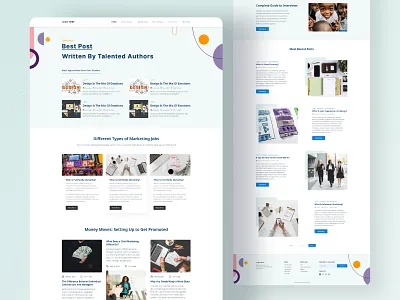 Blog Landing Page alifemu blog landing page blog page blog website figma template landing page landing page ui ui design ux website template