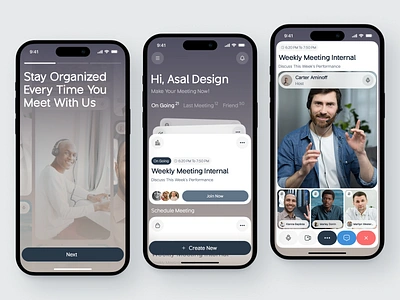 Apps Video Conference UI Concept chat clean conference converencing design event app live live streaming meet meeting app meetup minimalist mobile app online meet speakers ui video video call workshop zoom