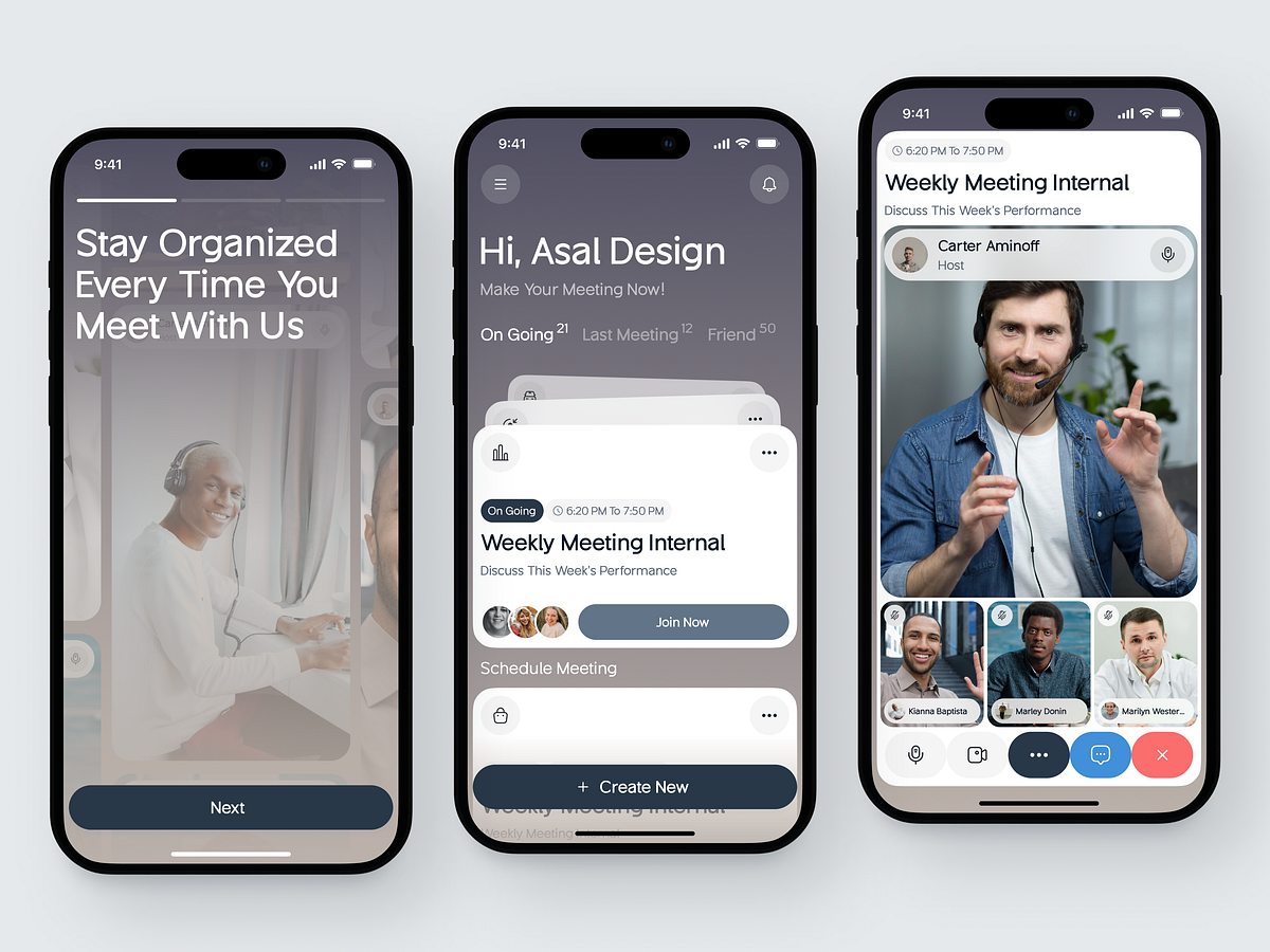 Apps Video Conference UI Concept by Asal Design® for Enver Studio on ...