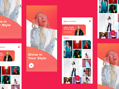 Fashion App Concept app branding concept design digital fashion digital fashion app fashion fashion app fashion community fashion design fashion website onboarding redesign ui