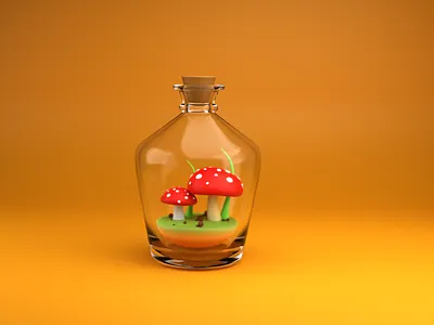 Glass Bottle 3d bottle glass