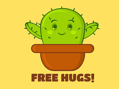 29. Free - Divtober 2022 cactus css cssart design divtober free hugs illustration singlediv