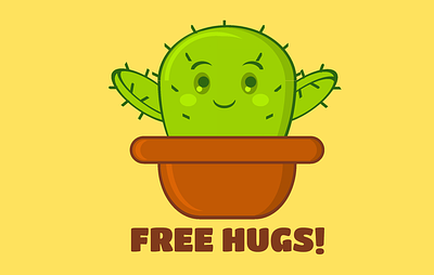 29. Free - Divtober 2022 cactus css cssart design divtober free hugs illustration singlediv