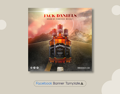 WHISKEY BANNER DESIGN || JACK DANIELS advertisement alcohol banner bear beer branding coke cola design drink graphic design illustration logo tea tequila ui whiskey
