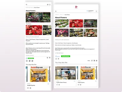 Pink flower design graphic design ui ux