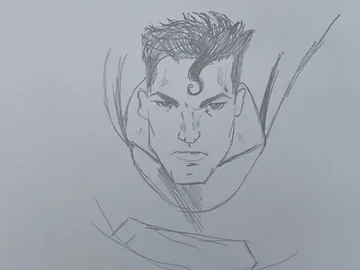 Random Superman sketch. art design drawing illustration sketch
