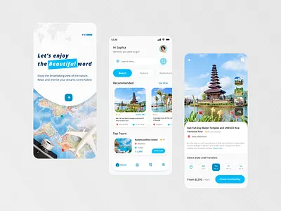 Travel Mobile App app branding concept design design mobile app travel app travel ui design ui user interface design ux web website