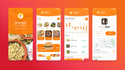 OneUIUX v2 Restaurant Mobile HTML Template Bootstrap 5 admin app bootstrap 5 delivery design food foodie html 5 hungry restaurant ui ux