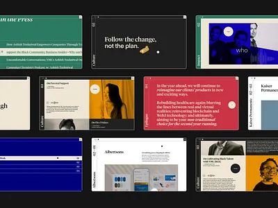 Follow the Change editorial ui visual visual design