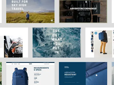 YETI Bags PDP design editorial type ui visual visual design