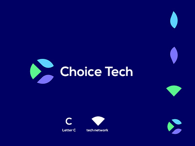 Choice Tech Logo branding brandmark design geometric icon identity logo logo branding logo design logo mark logos logotype mark minimal modern logo monogram symbol tech technology vector