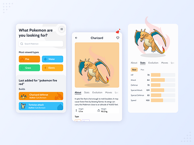 Pokemon app app daily design figma mobile ui