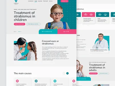 Landing Page / Ophthalmology clinic design figma illustration ophthalmology ui ux uxui webdesign