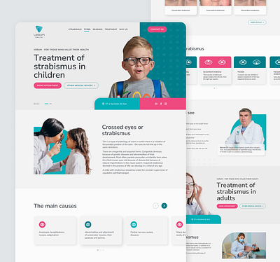 Landing Page / Ophthalmology clinic design figma illustration ophthalmology ui ux uxui webdesign