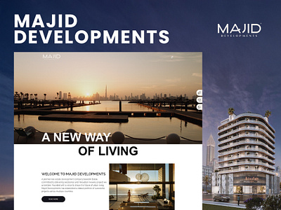 Majid Developments Real Estate figma illustrator landing page photoshop php real estate ui ux design web design