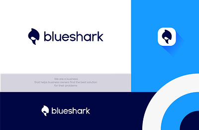 Blueshark Logo app branding design icon logo software logo design