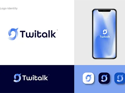 Twitalk Logo Design app branding design icon logo software logo design