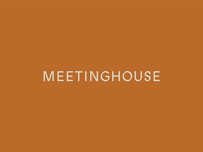 Meetinghouse Wordmark brand brand applications branding business card church lockup logo type typography