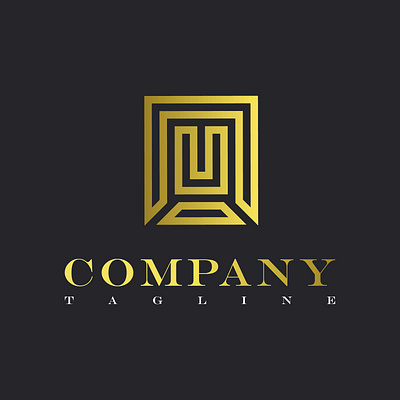 Grid logo design ( unused for sale ) awesome color golden