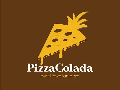 LOGO DESIGN CONCEPT FOR PIZZA COLADA 3d animation branding design graphic design illustration logo motion graphics product design ui vector