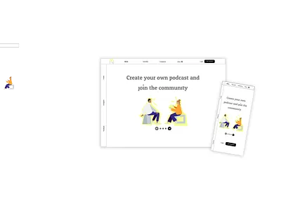 Podcast Desktop & iPhone Design branding business design figma landing page logo mobile podcast typography ui vector website