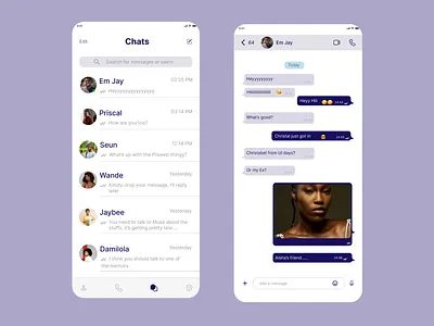 Direct messaging page dailyui design direct messaging ui