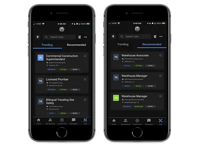 Job Search Design Challenge UI clean design inspiration ios mobile ui ux