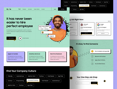 Job Portal Website Landing Page brand design classic ui clean ui design iamhosenrahman job job finder job finder web ui job finding website job portal job portal website job search job website mordern ui remote work retro web ui ui ui trend ui trend 2022 web design website design