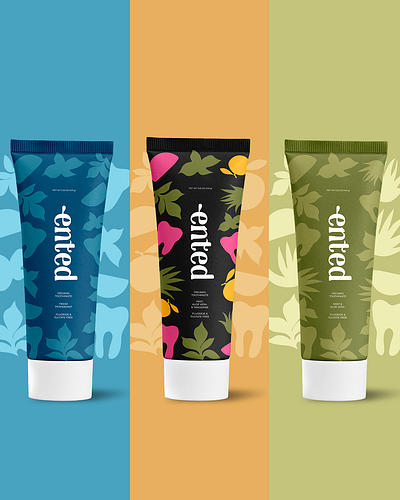 ENTED | Vegan Toothpaste Brand bran design brand identity branding diseño de marca graphic design identidad visual logo logotipo logotype pasta dental toothpaste toothpaste brand visual design