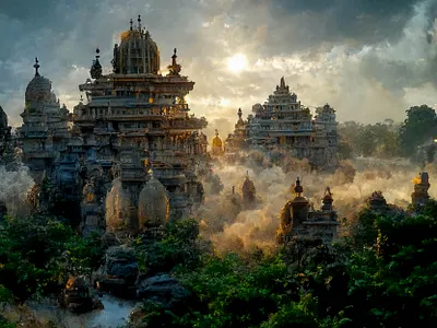 Ancient India - Generated Art aiart ancient digitalart ganart generatedart india midjourney nft
